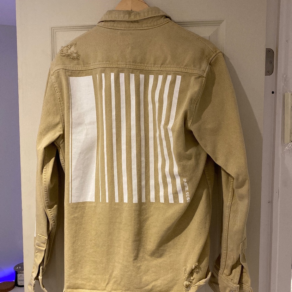 beige jean jacket